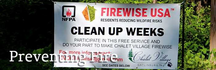 community Firewise USA fire prevention signs