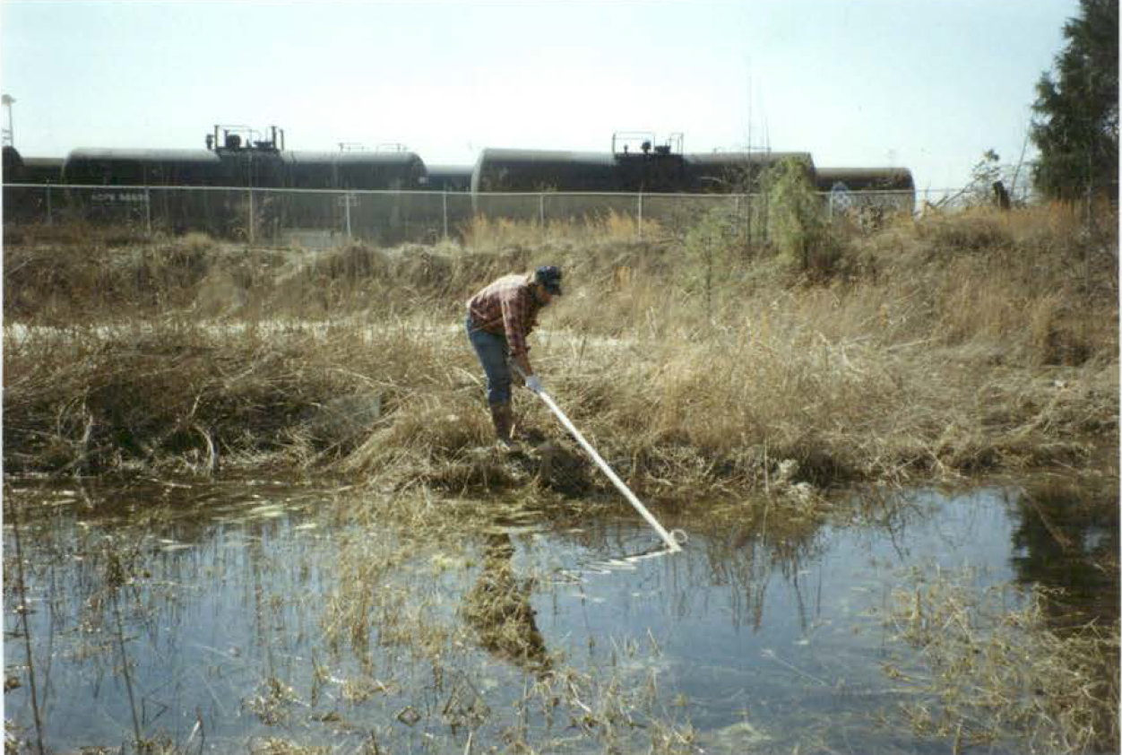 1991 sampling event of a salt pond at the Chapman Chemical site.