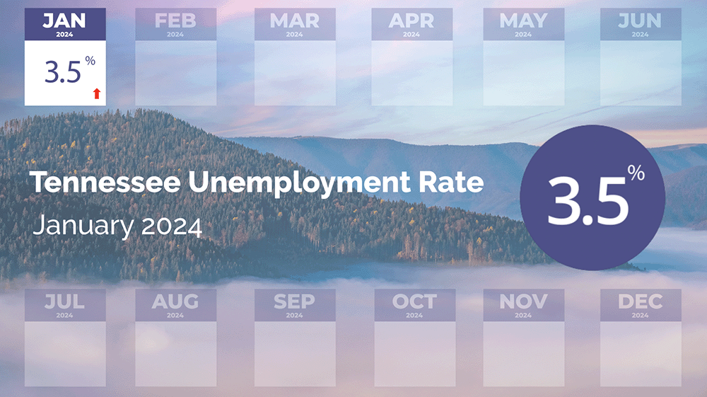 TN Unemployment Rate in January 2024 is 3.5 percent